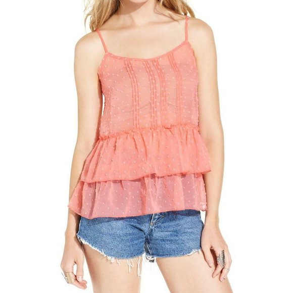 Belle du Jour Chiffon Ruffle Summer Top - Picture 2 of 2